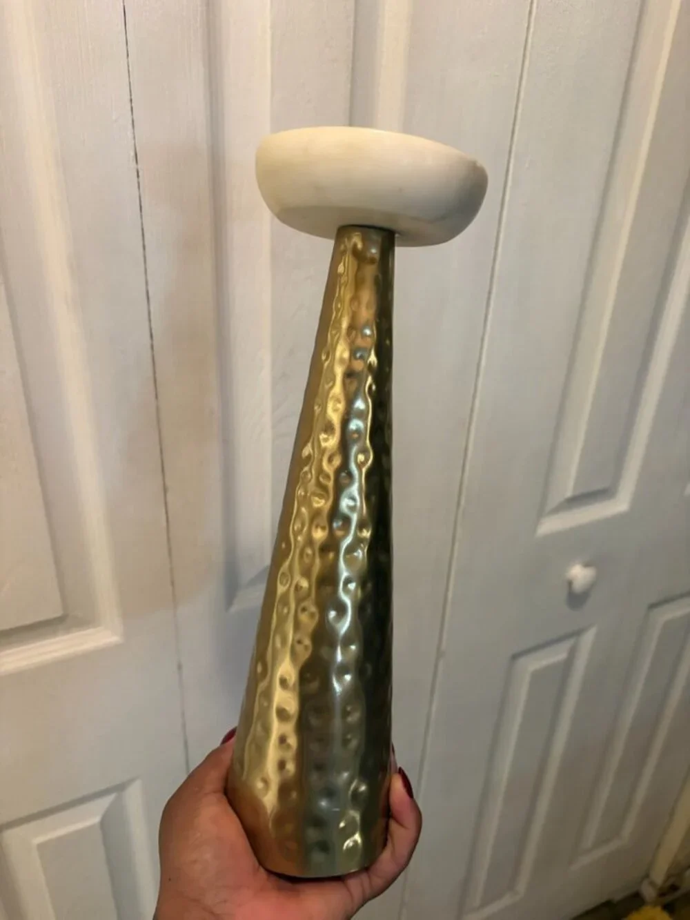 1 Gold + Marble Candle Holder